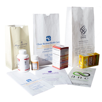 Sacs à pilules en papier kraft blanc écologiques personnalisés KM, vente en gros, sacs de pharmacie pour ordonnances