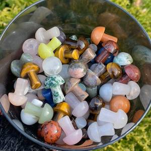 Venta al por mayor de hongos de cristal de <span class=keywords><strong>piedra</strong></span> natural pulidos, mini tallados, curativos - Product Image 4