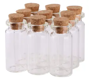 Glass Tiny Vials Mini Cork Stopper Clear Jars for DIY Art Crafts Projects Party Decoration Wedding Favors