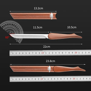 Cuchillo de Hoja Fija para Campismo al Aire Libre, Multifuncional, de Acero Inoxidable, con Mango de Imitación Madera, para Senderismo y Pesca, Dropshipping Shopify - Product Image 3