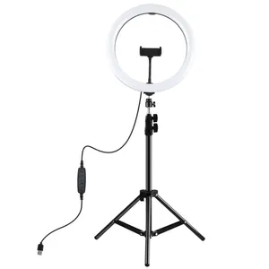 PULUZ-Anillo de luz Led regulable con trípode de 11,8 M, lámpara circular para estudio de fotografía y vídeo, 1,1 pulgadas, Usb, envío directo