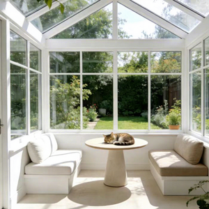 <span class=keywords><strong>Solarium</strong></span> extérieur autoportant moderne en aluminium 6063-T6 avec toit incliné ou courbé en verre trempé, design personnalisé - Product Image 6