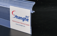 Porte-étiquettes incurvé en PVC plastique, porte-prix, porte-étiquettes, bande de données, clips d'affichage pour supermarché