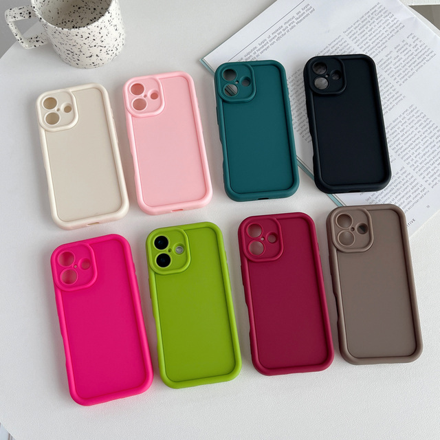 Matte Skin Soft TPU Full Cover Phone Case Fine Holes Compatible for iPhone for Xiaomi Redmi for Huawei Infinix Tecno Other Mobil