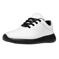 Chaussures de course personnalisées d'usine, motif blanc Marshmallow, respirantes, chaussures de golf, logo imprimé sur mesure, chaussures de marche décontractées