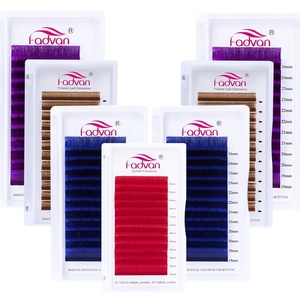 Fadvan mới đến lễ hội màu Lash <span class=keywords><strong>extensions</strong></span>. 03 Neon màu lông mi mở rộng nhãn hiệu riêng nở dễ dàng Fan Lash màu - Product Image 1