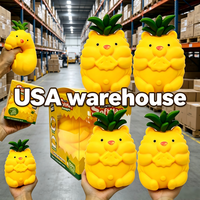 Bola Pijat Anti Stres Bentuk Buah Nanas Beruang Jumbo Ukuran Besar Elastis Lembut dari Gudang USA