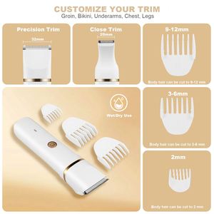 Afeitadora eléctrica 4 en 1 para mujer, depiladora recargable, afeitadora indolora para el área del Bikini/nariz/axila, recortadora de Bikini para mujer - Product Image 4