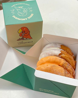 Boîte en papier d'emballage alimentaire pliante personnalisée, boîte d'emballage de bonbons pour gâteaux de Sushi cookies macarons donuts Takoyaki
