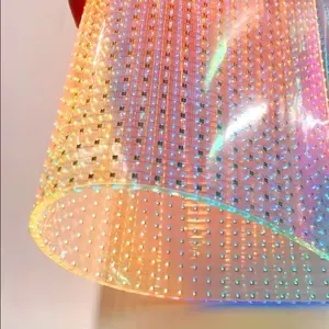 P6 mur vidéo LED incurvé polychrome écran d'affichage intérieur en verre LED adhésif transparent ultra-mince
