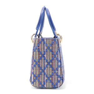 Bolso de Mano Cuadrado para Mujer, Estilo Vintage 2026, Elegante, Tejido a Cuadros - Product Image 4