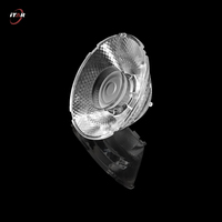Lentilles médicales plano-concaves à surface givrée personnalisées D50mm*H22mm, angle large de 25°, pour affichages en matériau PMMA, LED RGB