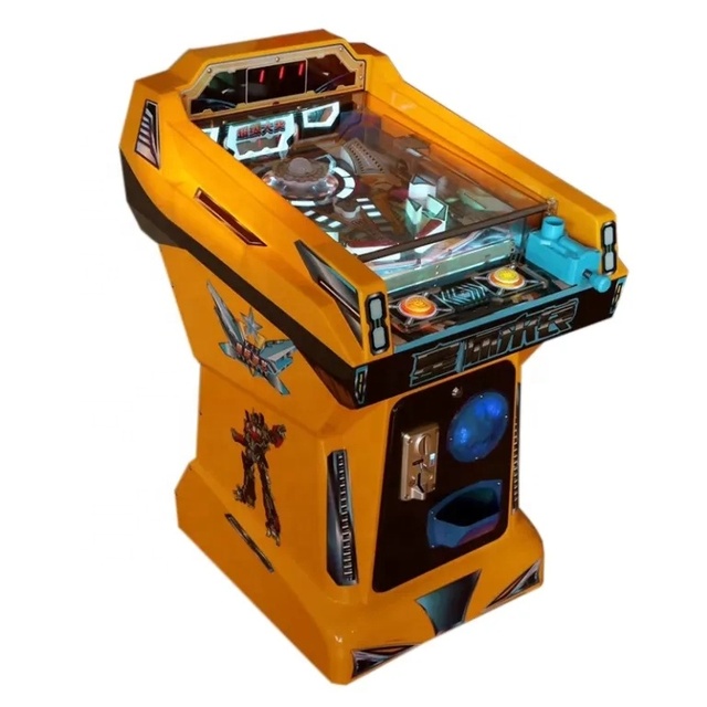 Coin Operated Plastic Pinball Game Machine with English Interface Orange Color Superfun SF-052 for Kids