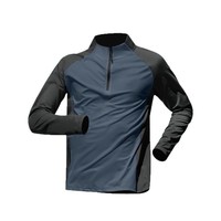 Ensemble de survêtement sportif pour homme, coupe ajustée, uni, à demi-zip, séchage rapide, manches longues, haut et pantalon, pour entraînement, athlétisme, course à pied, fitness
