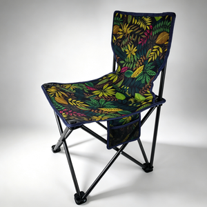 Chaise pliante portable d'extérieur personnalisée, robuste et compacte, avec poche de rangement en tissu Oxford, idéale pour la pelouse, la randonnée et la plage - Product Image 1