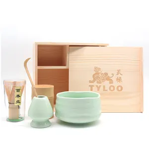 Buona vendita cina vetro Matcha Chasen Stand sostenibile Matcha Chasen Set