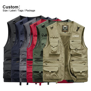 Biểu Tượng Tùy Chỉnh Người Đàn Ông Của Ngoài Trời Lưới Nhanh Chóng Làm Khô Workwear Vest Với Thoáng Khí Nhiều Túi Có Thể Tháo Rời Cá Nhiếp Ảnh Áo Ghi Lê - Product Image 1