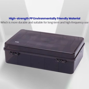 Boîte à leurres de pêche à double face, épaissie, haute résistance, en PVC et PP, avec 11 compartiments, pour appâts de calmar, hameçons, rangement, utilisation en rivière - Product Image 3