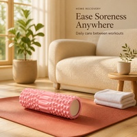 Rouleau de massage en mousse EVA texturée pour yoga et Pilates, écologique, souple et ferme, pour le dos, les cuisses, la relaxation myofasciale, portable, 3 tailles, 6 couleurs