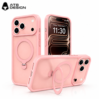 Coque de téléphone magnétique personnalisée ATB pour iPhone 18 17 16 Pro Max, antichoc, toucher doux, support métallique, protection intégrale