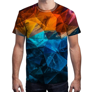 Camiseta de Verano de Estilo Simple, Manga Corta, Lisa, Casual, Sublimada, 100% Poliéster Algodón, para Fitness, Sublimación, para Hombre - Product Image 4