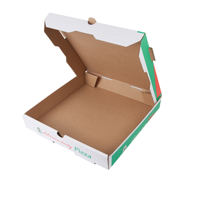 Boîte à <span class=keywords><strong>pizza</strong></span> italienne indienne personnalisable mini grande boîte en carton pliable longue boîte de stockage de nourriture personnelle de 10 pouces - Product Image 1