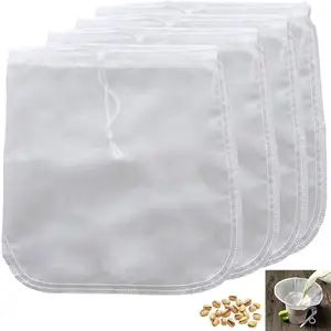nut milk bag 100 200 micron nylon filter juice strainer bag fine mesh nylon cold brew coffee filter bags reusable for food