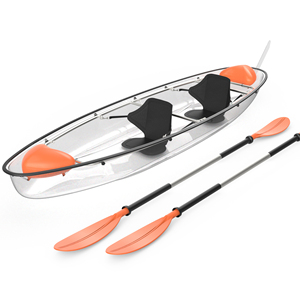 Kayak double transparent, kayak transparent océan, kayak transparent double, bateau transparent, jeux aquatiques - Product Image 1