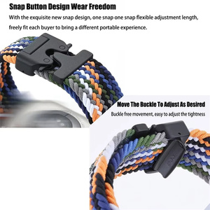 Correa de Reloj de Nailon Elástica y Transpirable con Hebilla de Paracaídas de 20mm 22mm para Samsung Watch 7 6 5 4, Correa para <span class=keywords><strong>Huawei</strong></span> Amazfit - Product Image 2