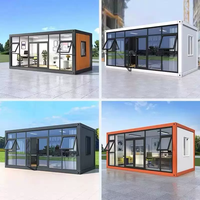 Maisons conteneurs personnalisées de 20 et 40 pieds, villas pour bureaux, hôtels, magasins, design contemporain, construction durable, commandes en gros