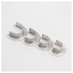 Support mural à bride en acier inoxydable pour tringles de penderie, accessoires de quincaillerie en acier 304 - Product Image 4