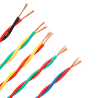 Câble électrique souple torsadé en cuivre RVS de couleur personnalisée, isolé PVC, pour alarme incendie, prix usine