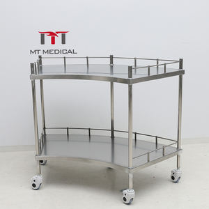 एमटी चिकित्सा माध्यम से बड़े स्टेनलेस स्टील के पंखे के आकार के उपकरण दंत ट्रॉली पंखे के आकार की टेबल अस्पताल सर्जिकल उपकरण ट्रॉली - Product Image 2