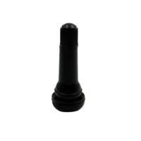 KAISHENG Valve de pneu automobile TR413 de haute qualité, en laiton et caoutchouc, à clipser, tube court noir, testée pour la tenue des fuites à froid et à chaud