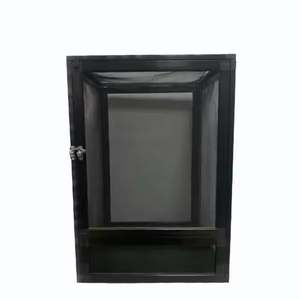 Lüks üçgen desen düğme kapatma köpek kafesi dayanıklı demir alüminyum Metal plastik cam kuş ve sürüngen konut kutusu ambalaj - Product Image 6