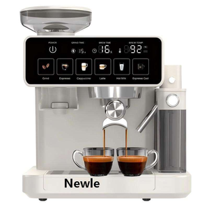 Nuova Macchina per <span class=keywords><strong>Espresso</strong></span> Semi-Automatica in Acciaio Inox con Montalatte Integrato, Serbatoio per Latte, Schermo Touch Programmabile, Portatile - Product Image 4
