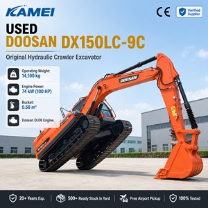 DOOSAN ใช้ต้นฉบับ DX150 DX150LC-9C รถขุดไฮดรอลิก 15 ตันรถขุดขนาดเล็กราคาต่ําสําหรับการขาย - Product Image 1