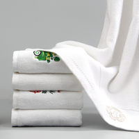 Serviettes d'hôtel 5 étoiles personnalisées avec logo blanc, linge de bain en coton, ensemble de serviettes pour le visage, les mains et le bain