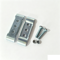 Plaque de montage pour roulettes standard, plaque de base interchangeable pour roulettes à plaque, raccords pour tuyaux Lean Pipe avec espacement des trous de 45 mm