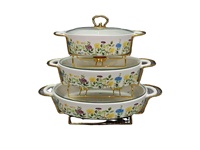 Pot en céramique nordique à double anse, ustensile de cuisson et de service, compatible chauffage direct, pour hôtels, pot à soupe créatif avec support