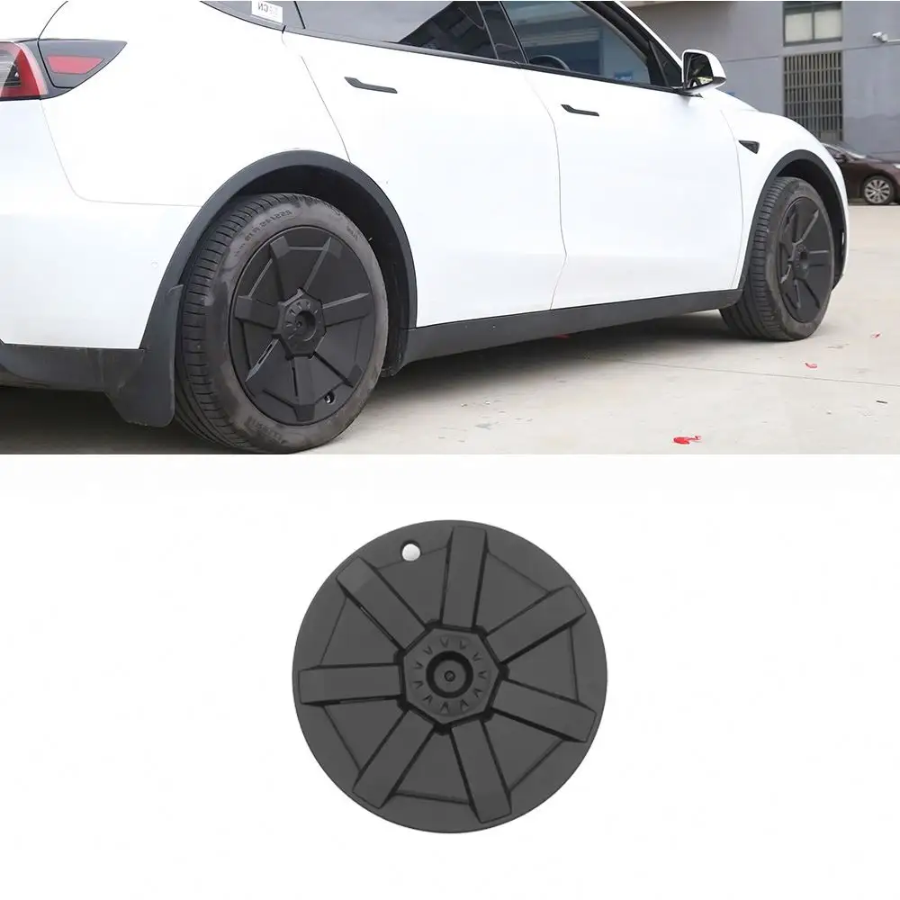 2024 ใหม่Hubcap Hubcaps Absชุด 4 Matteสีดํา 19 นิ้วCharm Shadow Hubล้อ 3 สําหรับTeslaรุ่นY