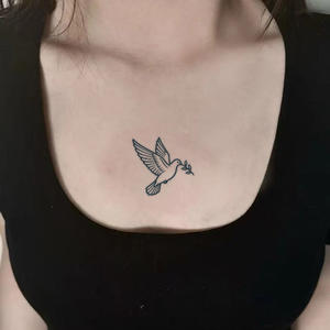 Tatuaje Temporal de Pájaros Blancos <span class=keywords><strong>para</strong></span> Parejas, Tatuaje Semipermanente Creativo, Resistente al Agua, Dura 2 Semanas, Tatuaje Herbal <span class=keywords><strong>para</strong></span> Hombro y Clavícula - Product Image 3