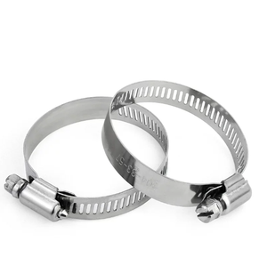 Heavy Duty Stainless Steel Metric Hose <b>Clamps</b> Worm Gear Band <b>Clamps</b> for Rubber Silicone Hose Pipe Tube Fuel Water Applications - Product Image 1