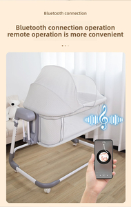 Cuna Mecedora Automática para Bebés Recién Nacidos de 0 a 12 Meses, Cuna Plegable Portátil Multifuncional con Función de Calmante para el Sueño - Product Image 5