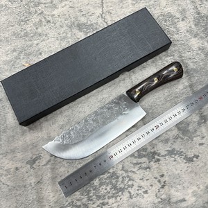 LHMQ01C acciaio al carbonio 8 pollici mannaia in legno Wenge manico in legno cinese coltelli da Chef pieno di codolo forgiato coltello da taglio - Product Image 5