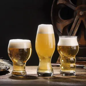 Boccale di birra più fresco moderno trasparente Soda lime vetro boccale di birra in vetro stampato personalizzato boccale di birra tedesco