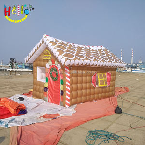 Thiết Kế Mới Inflatable Khổng Lồ Giáng Sinh Cottage Santa Claus Nhà Inflatable - Product Image 5