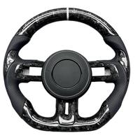 Volant en fibre de carbone de haute qualité compatible avec Ford Mustang 2015 2016 2017 2018 2019 2020 2021 2022 2023 Accessoires intérieurs