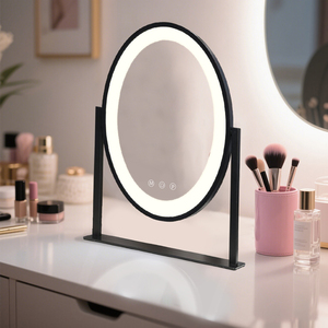 Nhà Máy Bán buôn <span class=keywords><strong>360</strong></span> ° xoay LED Vanity gương Magnifying cảm ứng thông minh điều khiển thắp sáng trang điểm cho máy tính để bàn Mỹ phẩm sử dụng - Product Image 6