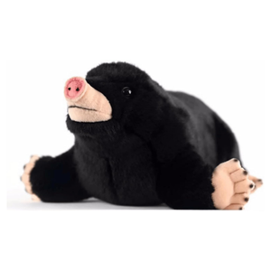 ODM Peluche hérisson réaliste noir, couché, avec pattes et nez roses, 11,8 pouces de long, pour cadeaux, décoration intérieure, éducatif et à câliner - Product Image 1